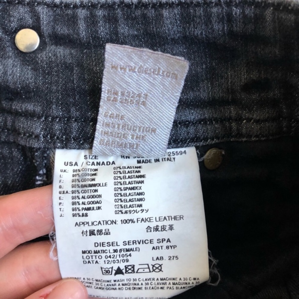 Diesel Matic Distressed Stretch Skinny Jeans EUC - Picture 8 of 9